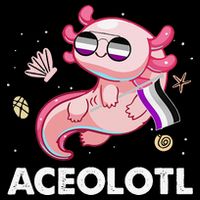 Ace Axolotl Asexual Pride Flag Mexican Salamander LGBTQ 7-Panel Snapback Hat