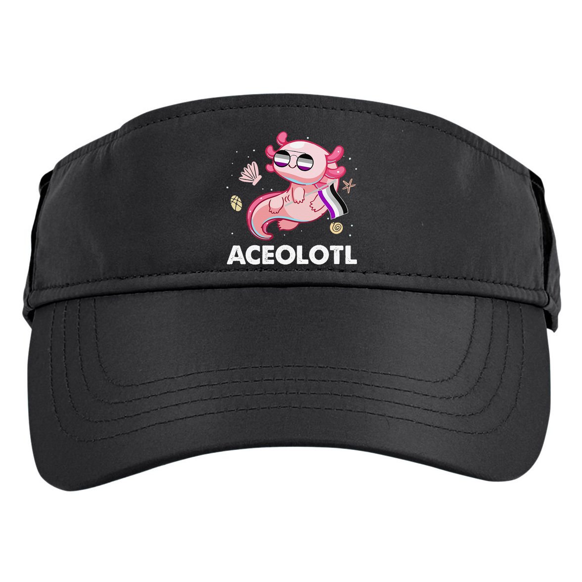 Ace Axolotl Asexual Pride Flag Mexican Salamander LGBTQ Adult Drive Performance Visor