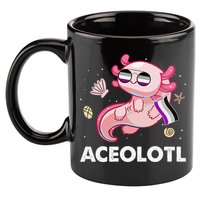Ace Axolotl Asexual Pride Flag Mexican Salamander LGBTQ 11oz C Handle Ceramic Mug