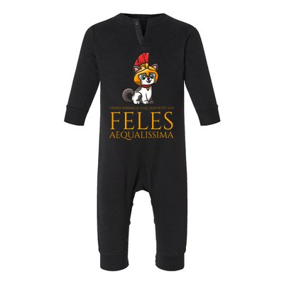 All Animals Are Equal But The Cat Is The Most Equal Ancient Roman History Cl Infant Fleece One Piece