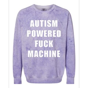 Autism Awareness Autism Powered Fck Machine Colorblast Crewneck Sweatshirt