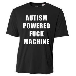 Autism Awareness Autism Powered Fck Machine Cooling Performance Crew T-Shirt