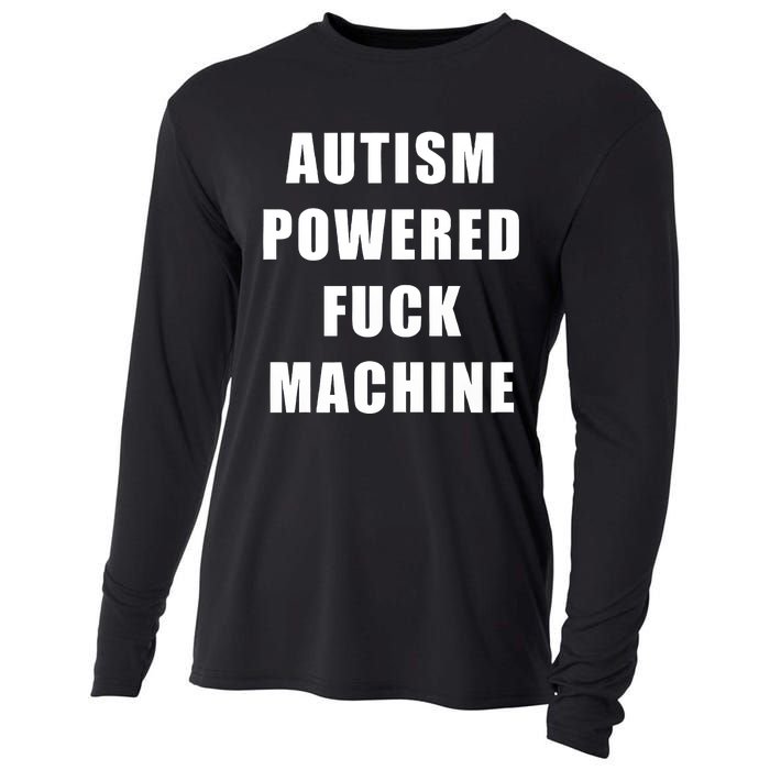 Autism Awareness Autism Powered Fck Machine Cooling Performance Long Sleeve Crew