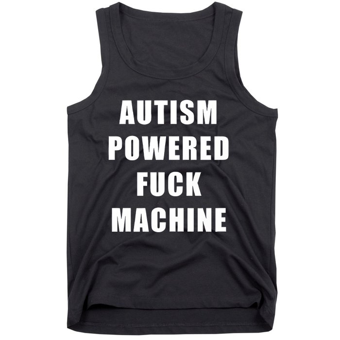 Autism Awareness Autism Powered Fck Machine Tank Top