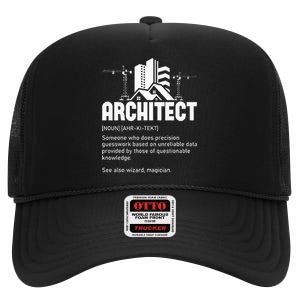 Architect Architecture Artwork Design Building Planner High Crown Mesh Back Trucker Hat