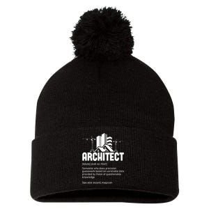 Architect Architecture Artwork Design Building Planner Pom Pom 12in Knit Beanie