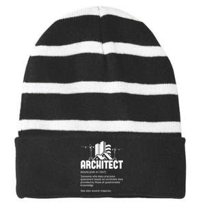 Architect Architecture Artwork Design Building Planner Striped Beanie with Solid Band