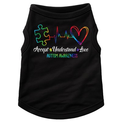 Autism Awareness Accept Understand Love Autism Mom Tie Dye Doggie Tank