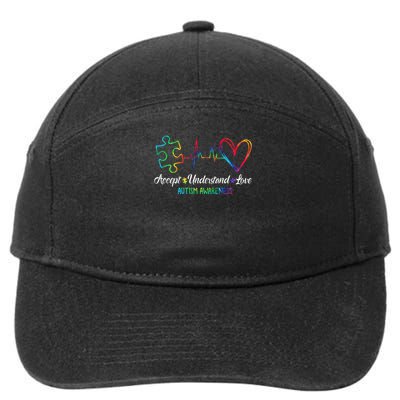 Autism Awareness Accept Understand Love Autism Mom Tie Dye 7-Panel Snapback Hat