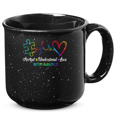 Autism Awareness Accept Understand Love Autism Mom Tie Dye 15oz Campfire Ceramic Mug
