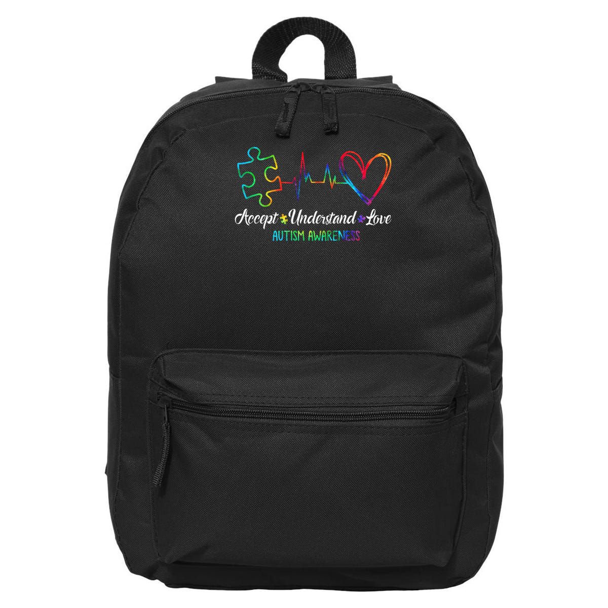 Autism Awareness Accept Understand Love Autism Mom Tie Dye 16 in Basic Backpack