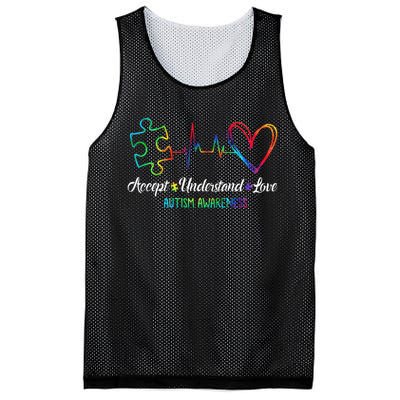 Autism Awareness Accept Understand Love Autism Mom Tie Dye Mesh Reversible Basketball Jersey Tank