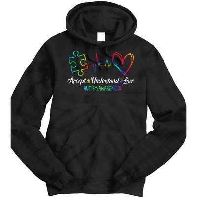 Autism Awareness Accept Understand Love Autism Mom Tie Dye Tie Dye Hoodie