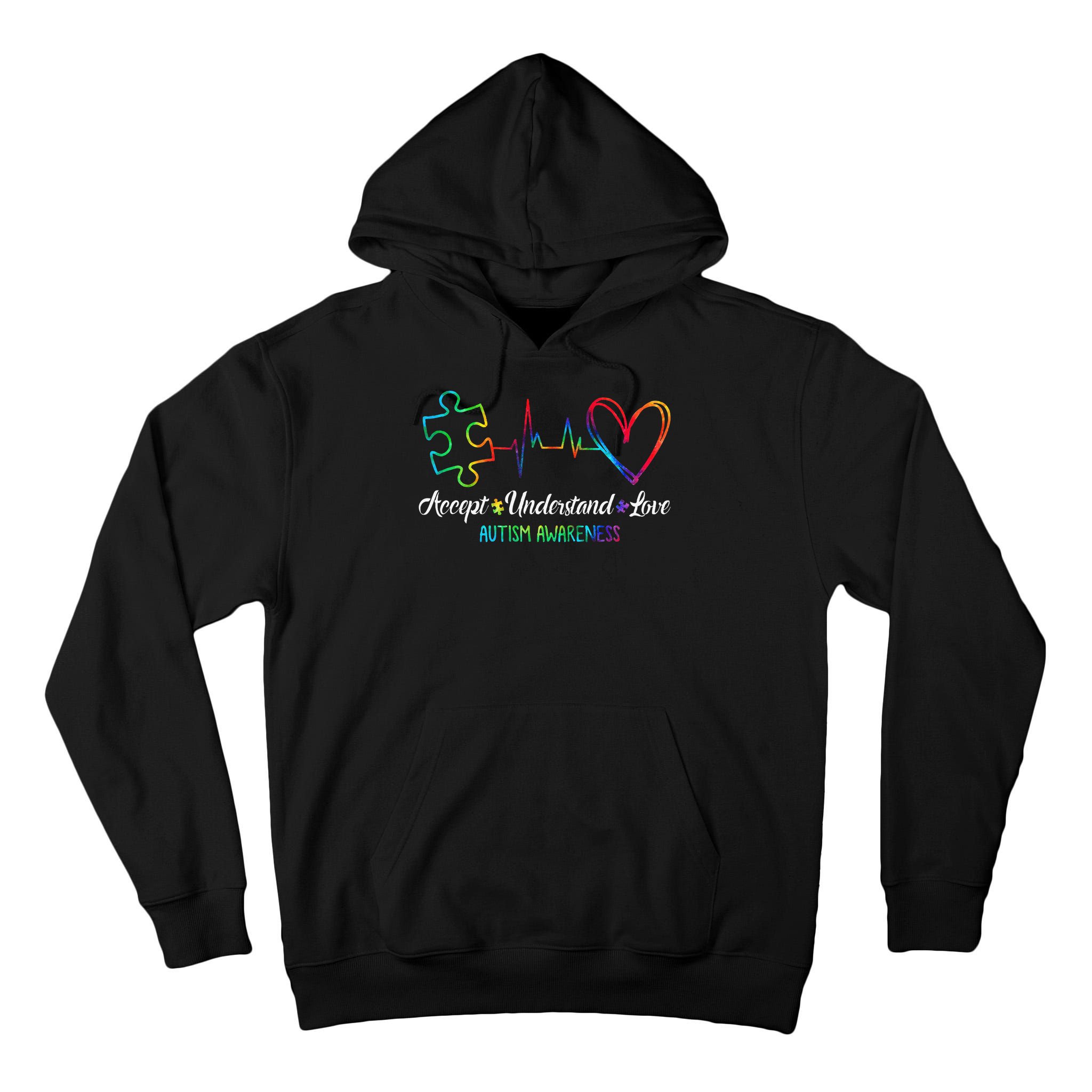 Autism Awareness Accept Understand Love Autism Mom Tie Dye Tall Hoodie