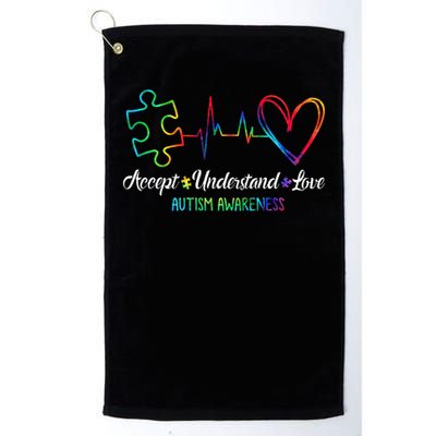 Autism Awareness Accept Understand Love Autism Mom Tie Dye Golf Towel