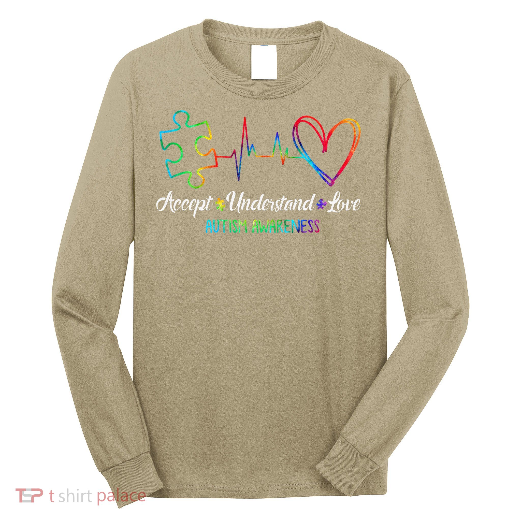 Autism Awareness Accept Understand Love Autism Mom Tie Dye Long Sleeve Shirt