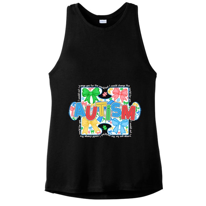 Autism Awareness Ladies PosiCharge Tri-Blend Wicking Tank