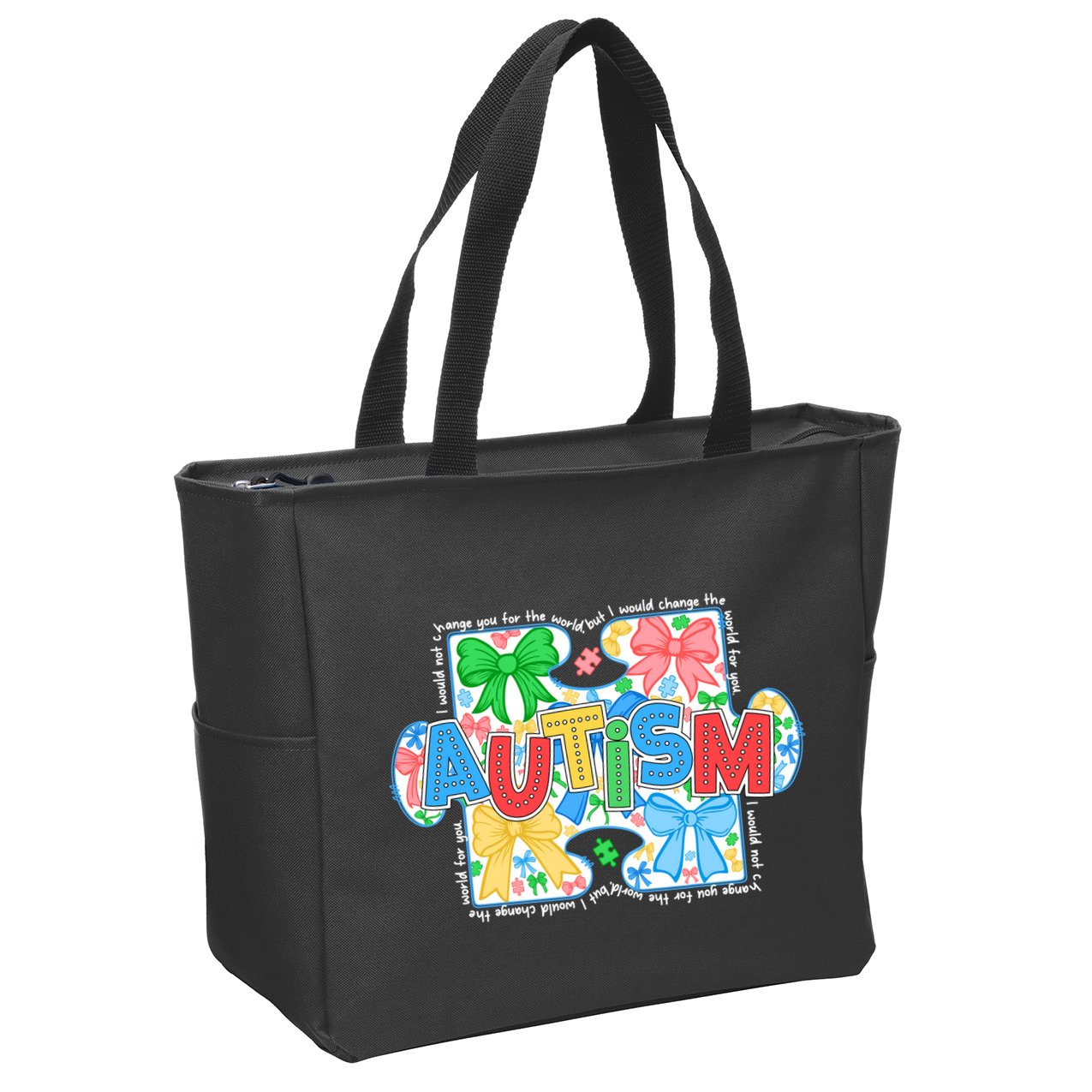 Autism Awareness Zip Tote Bag