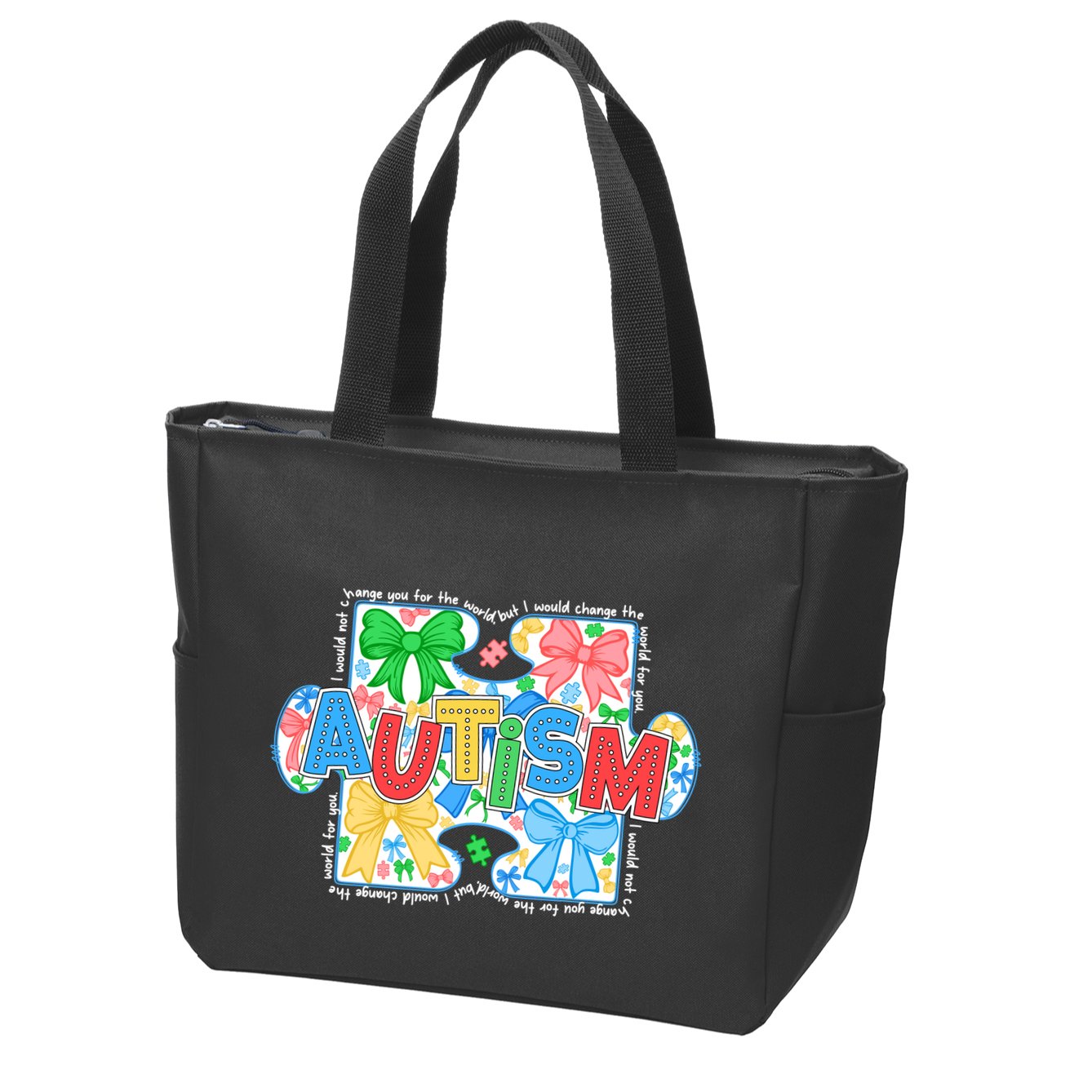 Autism Awareness Zip Tote Bag