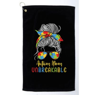 Autism Awareness Acceptance Autism Mom Unbreakable Platinum Collection Golf Towel