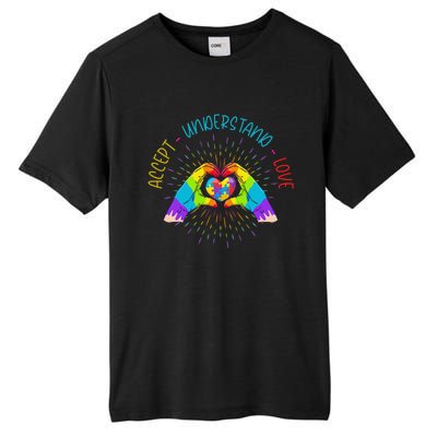 Autism Awareness Accept Understand Love ASD Heart Tall Fusion ChromaSoft Performance T-Shirt