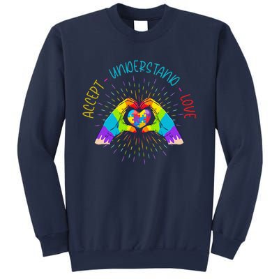 Autism Awareness Accept Understand Love ASD Heart Sweatshirt