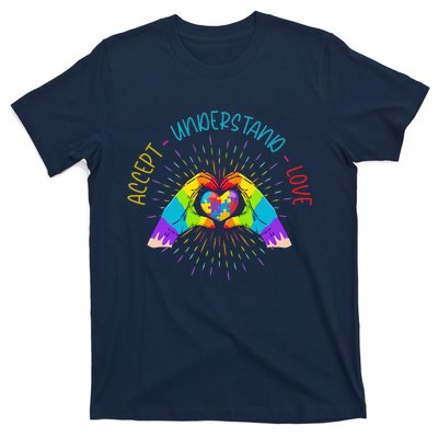 Autism Awareness Accept Understand Love ASD Heart T-Shirt