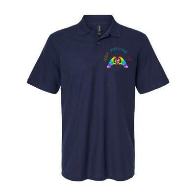 Autism Awareness Accept Understand Love ASD Heart Softstyle Adult Sport Polo