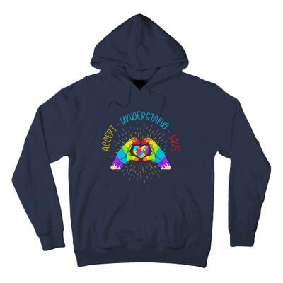 Autism Awareness Accept Understand Love ASD Heart Tall Hoodie