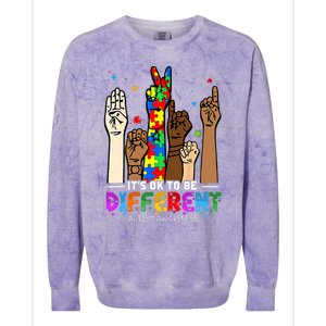 Autism Awareness Acceptance Women Its Ok To Be Different Colorblast Crewneck Sweatshirt