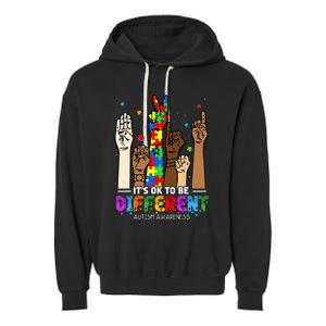 Autism Awareness Acceptance Women Its Ok To Be Different Garment-Dyed Fleece Hoodie