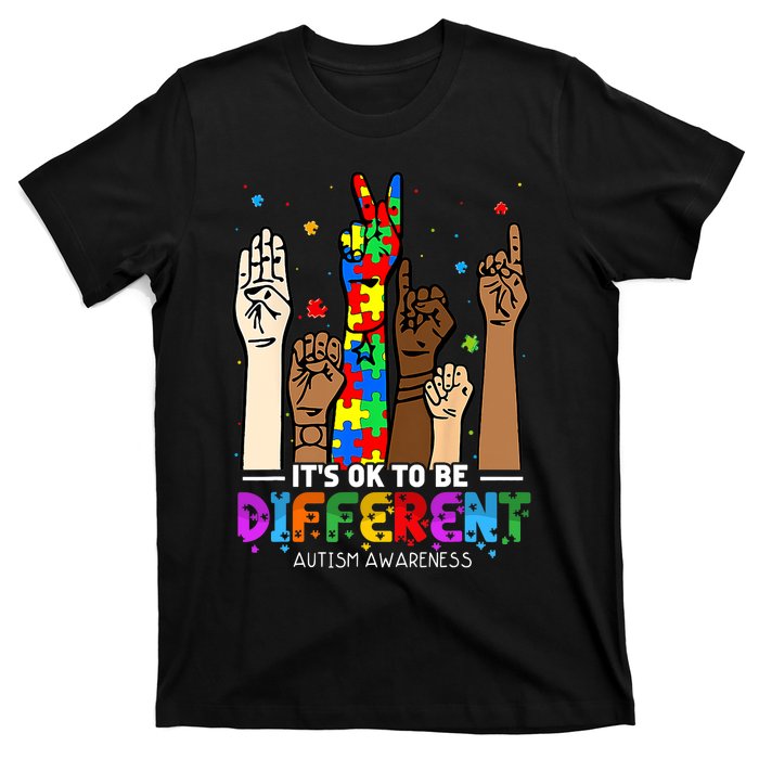 Autism Awareness Acceptance Women Its Ok To Be Different T-Shirt