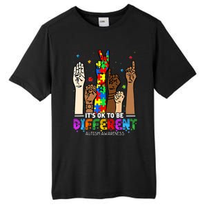 Autism Awareness Acceptance Women Its Ok To Be Different Tall Fusion ChromaSoft Performance T-Shirt