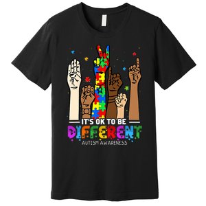 Autism Awareness Acceptance Women Its Ok To Be Different Premium T-Shirt