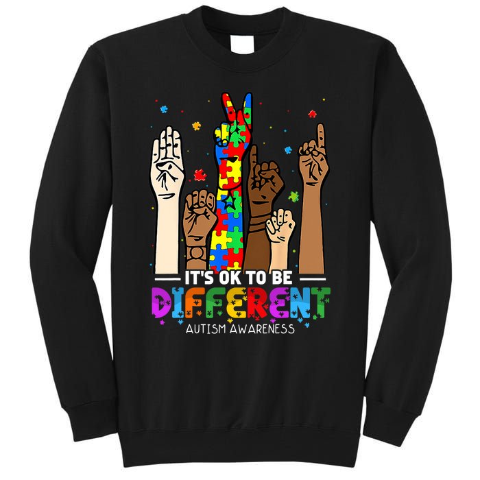 Autism Awareness Acceptance Women Its Ok To Be Different Tall Sweatshirt