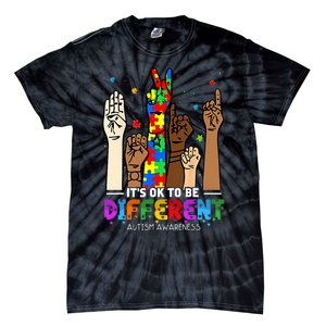 Autism Awareness Acceptance Women Its Ok To Be Different Tie-Dye T-Shirt