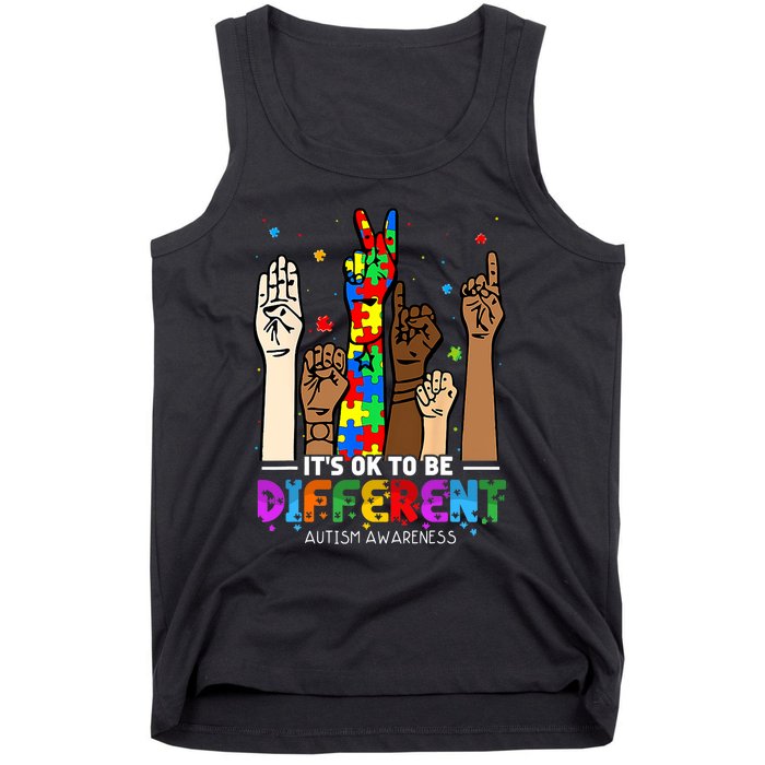 Autism Awareness Acceptance Women Its Ok To Be Different Tank Top