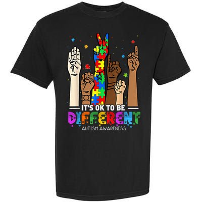 Autism Awareness Acceptance Wo Kid Its Ok To Be Different Garment-Dyed Heavyweight T-Shirt
