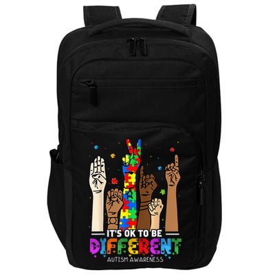 Autism Awareness Acceptance Wo Kid Its Ok To Be Different Impact Tech Backpack