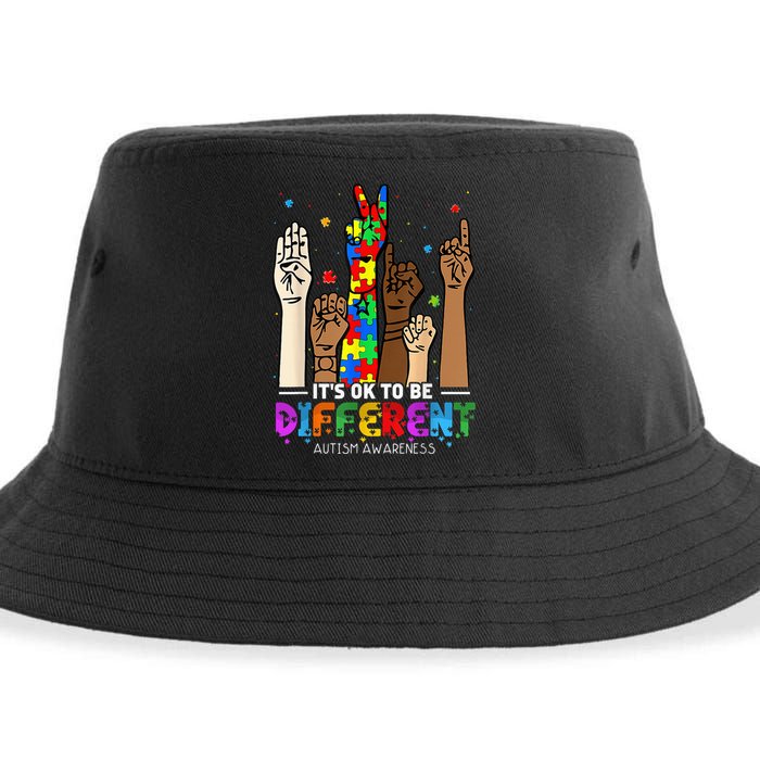 Autism Awareness Acceptance Wo Kid Its Ok To Be Different Sustainable Bucket Hat