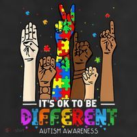Autism Awareness Acceptance Wo Kid Its Ok To Be Different Adult Drive Performance Visor