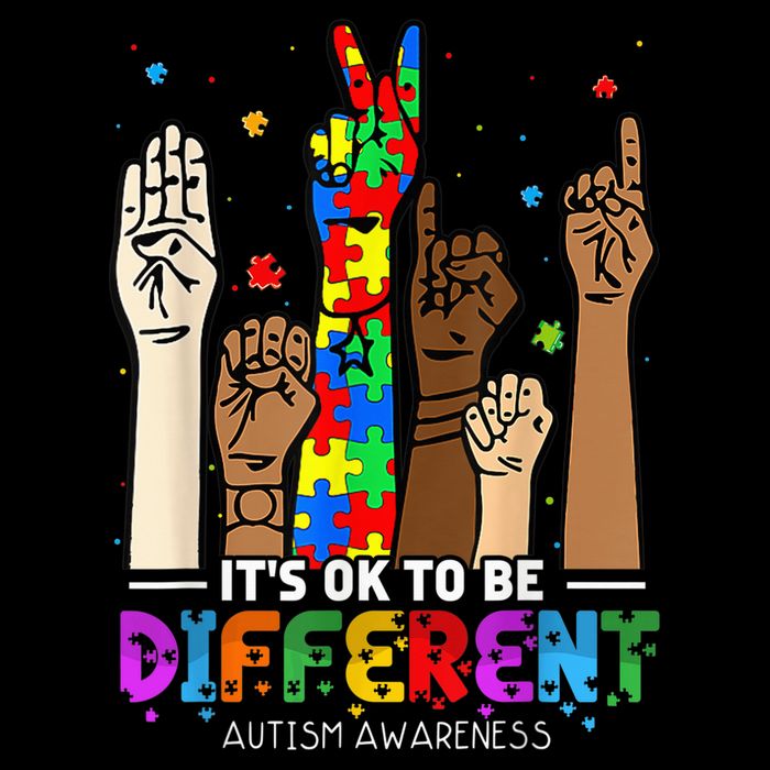 Autism Awareness Acceptance Wo Kid Its Ok To Be Different Drawstring Bag