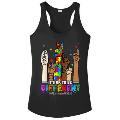 Autism Awareness Acceptance Wo Kid Its Ok To Be Different Ladies PosiCharge Competitor Racerback Tank