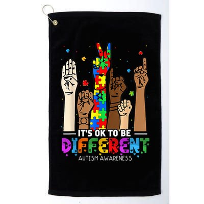 Autism Awareness Acceptance Wo Kid Its Ok To Be Different Golf Towel