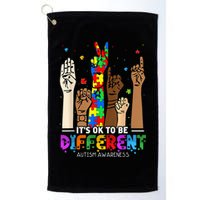 Autism Awareness Acceptance Wo Kid Its Ok To Be Different Golf Towel