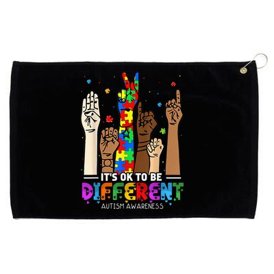 Autism Awareness Acceptance Wo Kid Its Ok To Be Different Grommeted Golf Towel