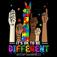 Autism Awareness Acceptance Wo Kid Its Ok To Be Different Cropped Pullover Crew