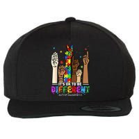 Autism Awareness Acceptance Wo Kid Its Ok To Be Different Wool Snapback Cap