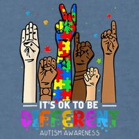 Autism Awareness Acceptance Wo Kid Its Ok To Be Different Garment-Dyed Sweatshirt