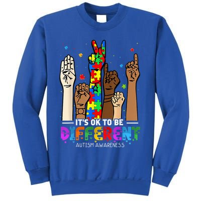 Autism Awareness Acceptance Wo Kid Its Ok To Be Different Sweatshirt